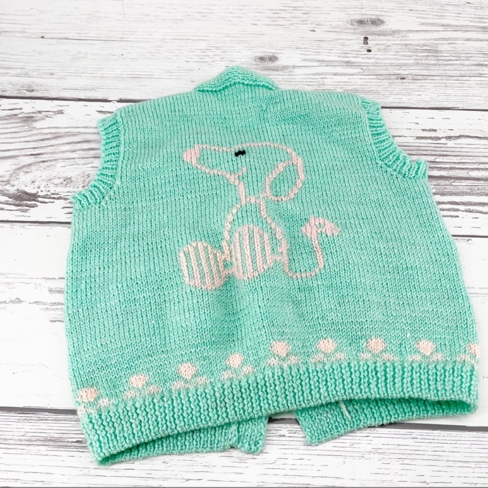 3T Toddler Girl Handmade One-Of-A-Kind Snoopy Sweater Vest size